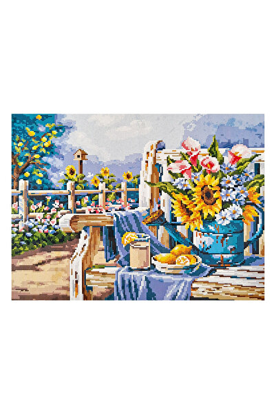 ElkaHobi Goblen Etamin İşleme Seti 40x50 cm Tahta Sandalye Deseni