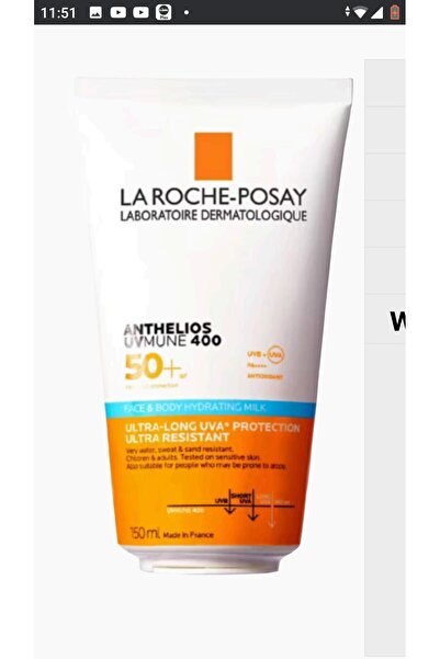 La Roche Posay Anthelios UVMune 400 Face Body Hydrating Milk 150 ml