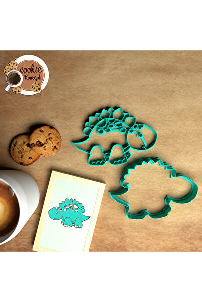 CookieKonsept مجموعة قوالب استحمام الطفل على شكل ديناصور # 9 – متوافق مع الكوكيز والعجين والطين