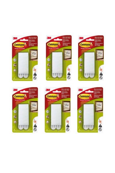 3M Command 17206 Büyük Boy Cırt Bant x 6 Adet