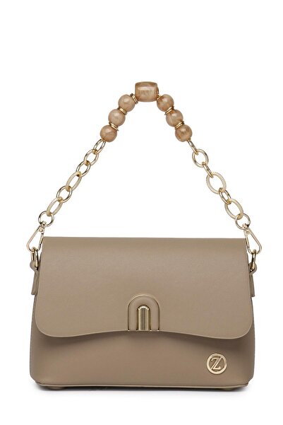 Zühre Bead Detailed Mink Hand and Shoulder Bag Z0038