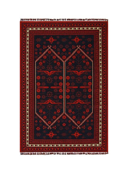 KASHE HALI 9131 Antik / Yıkanabilir Kilim / Kırmızı / Akrilik / Afgan Tarzı K...
