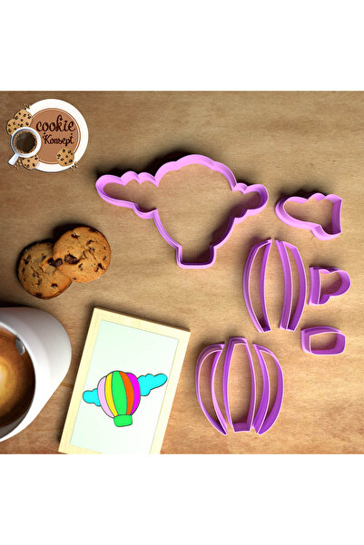 CookieKonsept مجموعة قوالب استحمام الطفل بالون سحابة - متوافقة مع البسكويت وا...