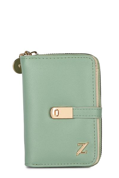 Zühre Zippered Water Green Mini Wallet Zc025