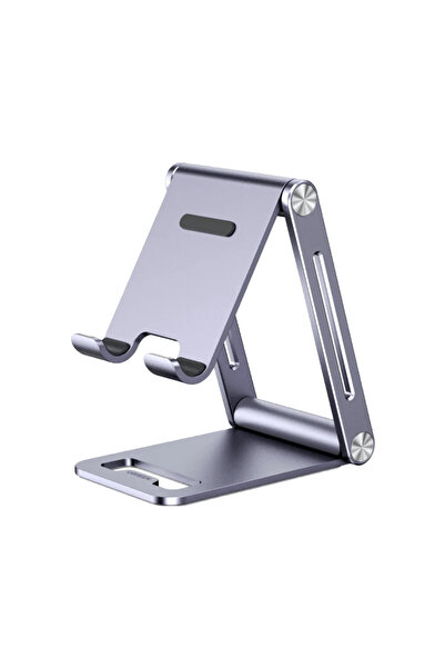 Ugreen حامل هاتف قابل للتعديل من الألومنيوم مع بكرة - رمادي