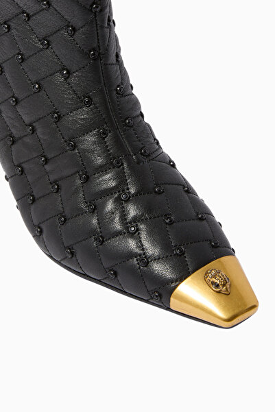 Kurt Geiger Regent Crystal 65 Siyah Deri Bot, Şık ve Zarif Bilek Botu