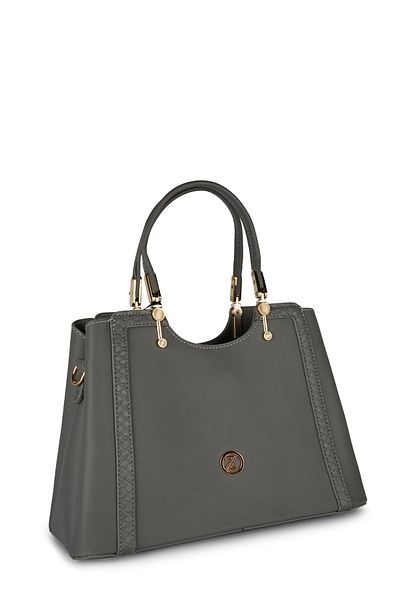 Zühre Gray Bag with Stripe Detail Z0009