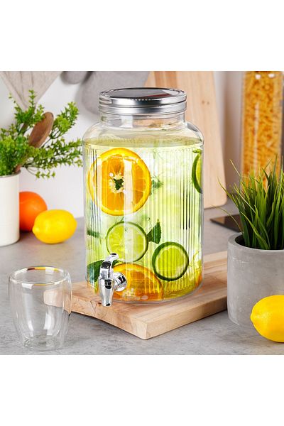 Vilde 6.2L Glass Beverage Jug with Tap