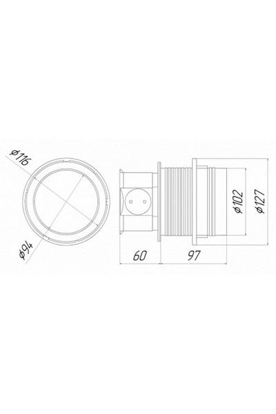 GTV Built-in socket, 3 schuko sockets + 2 USB 5V 2.4A, black + aluminum, cable 1.5m,