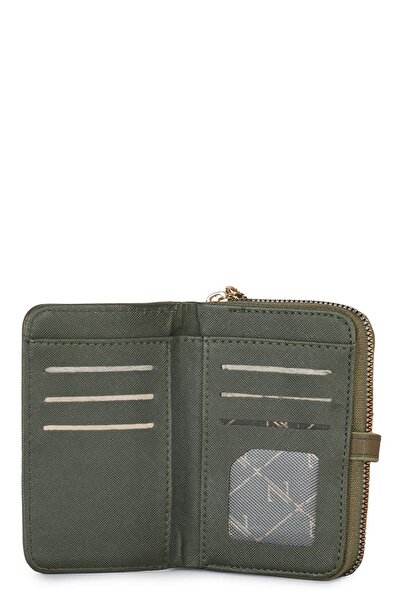 Zühre Zippered Khaki Mini Wallet Zc025