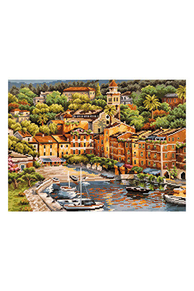 ElkaHobi Goblen Etamin İşleme Seti 40x50 cm Manzara Deseni