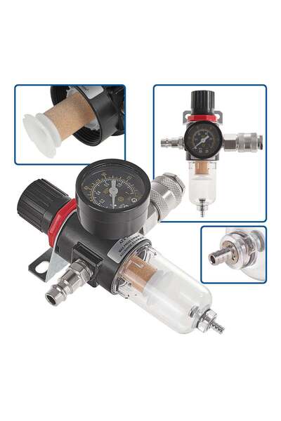 GEKO FILTRU AER CU REGULATOR DE PRESIUNE SEPARATOR UMIDITATE 1/4