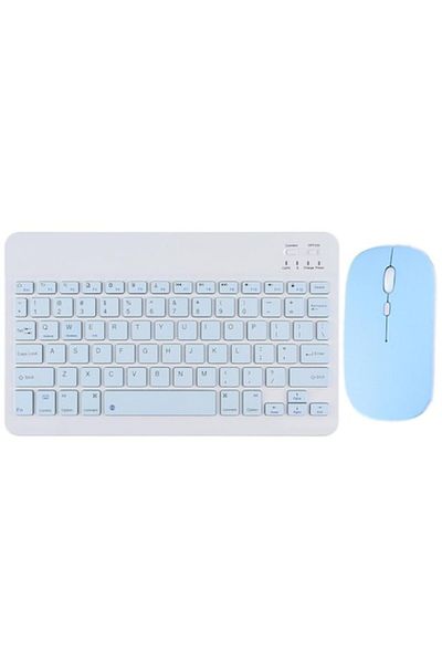 AOAS Kit tastatura si mouse Wireless pentru Telefon, Tableta, Smart TV, Computer, Albastru