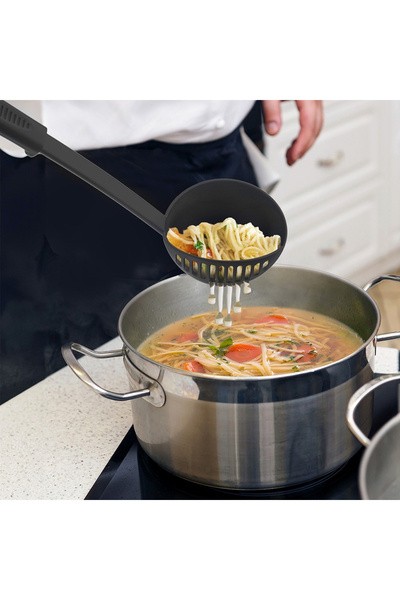 shumee BLACKLINE black ladle with strainer 150 ml, 30.5 cm