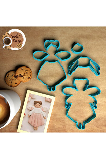 CookieKonsept مجموعة قوالب استحمام الطفل ملاك # 2 – متوافق مع الكوكيز والعجين والطين