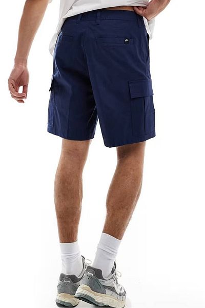 Nike Club Woven Chino Shorts Navy Men's Woven Canvas Casual Shorts Navy Blue