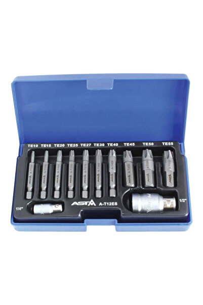 ASTA POLAND TRUSA EXTRACTOARE SURUBURI UZATE CAP TORX 1/4 1/2 12 PIESE