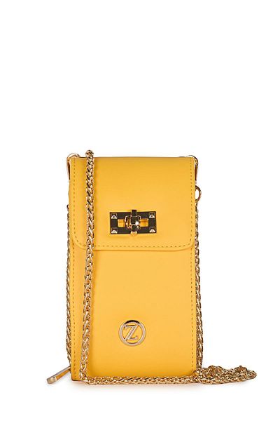 Zühre Minimal Chain Cross Strap Yellow Bag Z0322