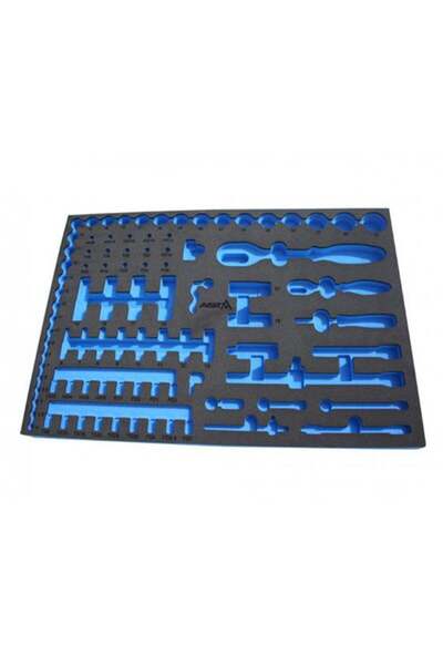 Techman FOAM MODULE TOOL CABINET ORGANIZER 92 PIECES, RATCHET, TUBE WRENCHES, BITS, EXTENSIONS, 5…
