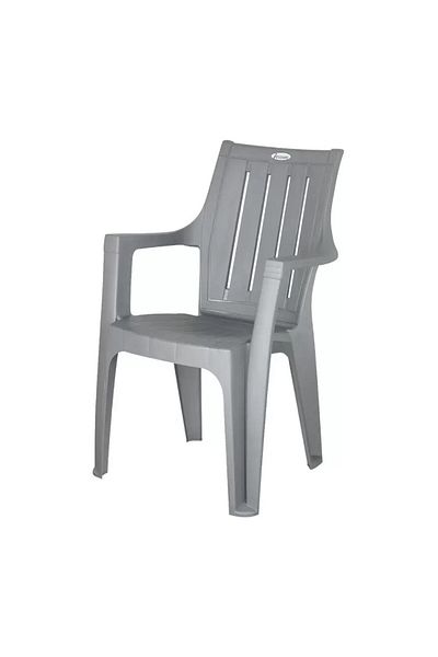 NEXTBRIDGE Neptune Plastic Arm Chair - Brown