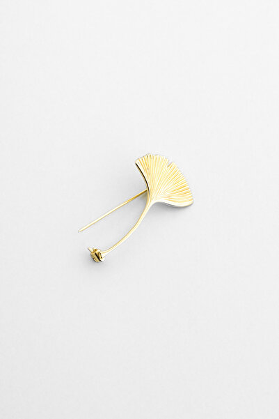 So CHIC... Gelincik 18 Ayar Sarı Altın Kaplama Gümüş Broş