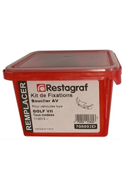 RESTAGRAF Set clipsuri de montaj pentru bara față A708002D, din plastic, compatibile cu Volkswagen