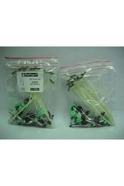 RESTAGRAF Car door mounting clip set A519003, plastic, compatible with Skoda Octavia II
