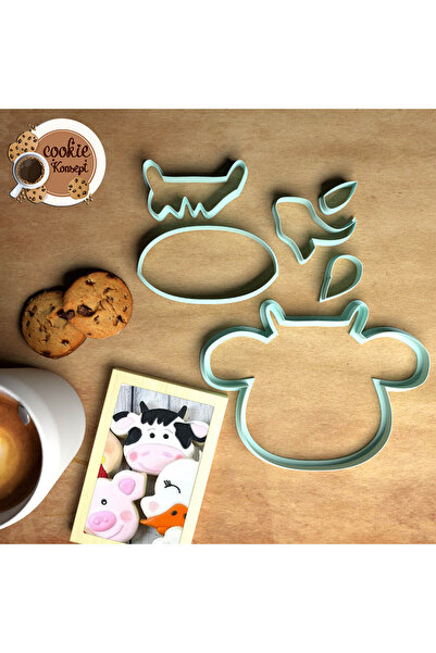 CookieKonsept مجموعة قوالب استحمام الطفل بقرة المزرعة # 3 – متوافق مع الكعك و...