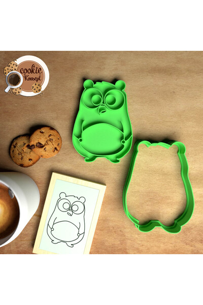 CookieKonsept مجموعة قوالب استحمام الطفل على شكل بومة - متوافقة مع البسكويت والعجين والطين