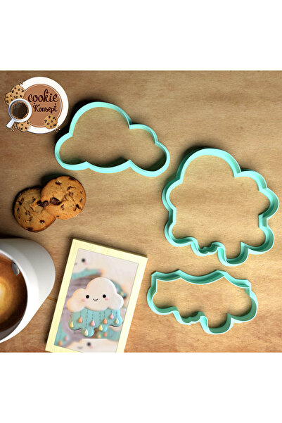 CookieKonsept مجموعة قوالب استحمام الطفل على شكل سحابة المطر - متوافقة مع الب...