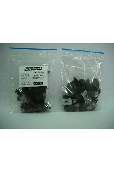 RESTAGRAF Front bumper mounting clip set A505224, made of plastic, compatible with Citroen Ber