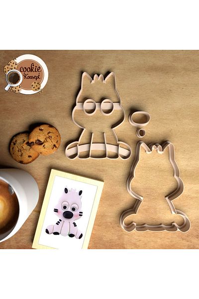 CookieKonsept Baby Shower Mold Set Safari Zebra – Cookie, Dough and Clay Compatible