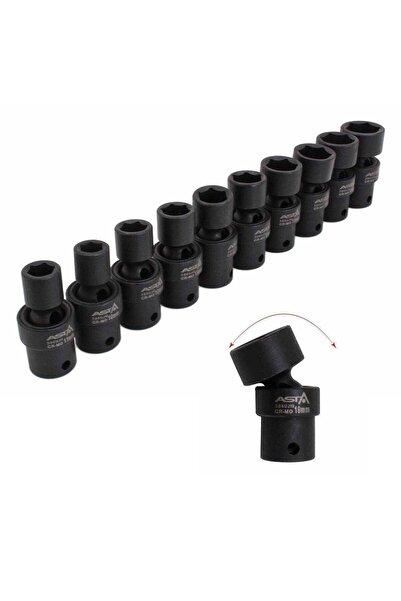 ASTA POLAND ΣΕΤ 10 ΚΡΟΥΣΤΙΚΩΝ ΚΛΕΙΔΙΩΝ 3/8 10-19MM ΜΕ ΚΑΡΝΤΑΝΙΚΗ ΑΡΘΡΩΣΗ