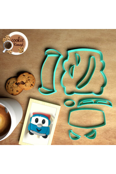 CookieKonsept مجموعة قوالب استحمام الطفل سيارة ليو ذا شاحنة - متوافقة مع الكوكيز والعجينة والطين