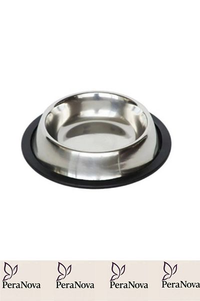PeraNova Premium Production Durable Long Lasting Sturdy Stylish Stainless Steel Metal Cat Dog Food Water Bowl 34 cm