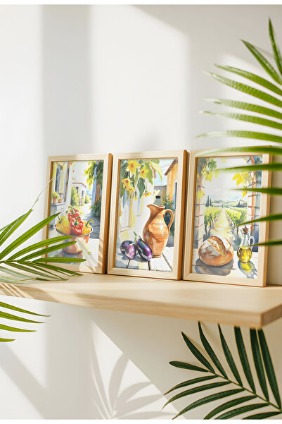 21mxm Neînrămat - Set de 3 postere cu natură moartă în bucătărie - Tablou pe ...