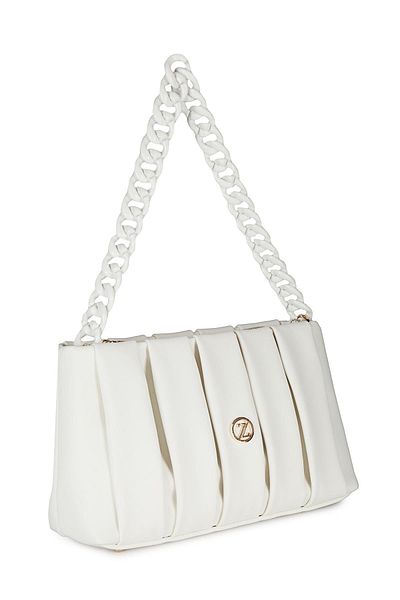 Zühre White Bag with Chain Strap Z0321