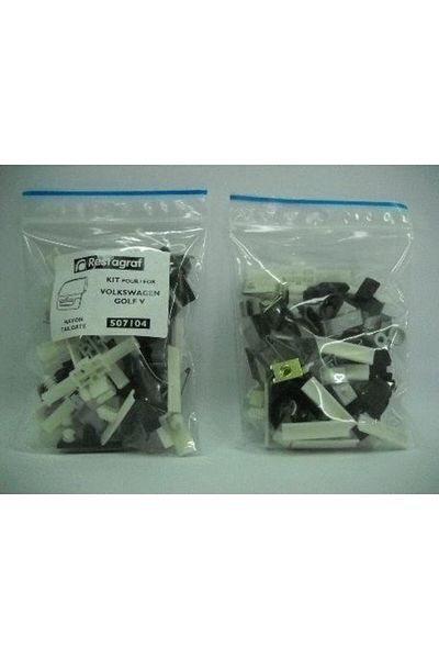 RESTAGRAF Car clip set A507104 for tailgate mounting, compatible with Volkswagen Golf V