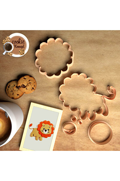 CookieKonsept مجموعة قوالب استحمام الطفل سفاري أسد # 3 – متوافق مع الكعك والع...
