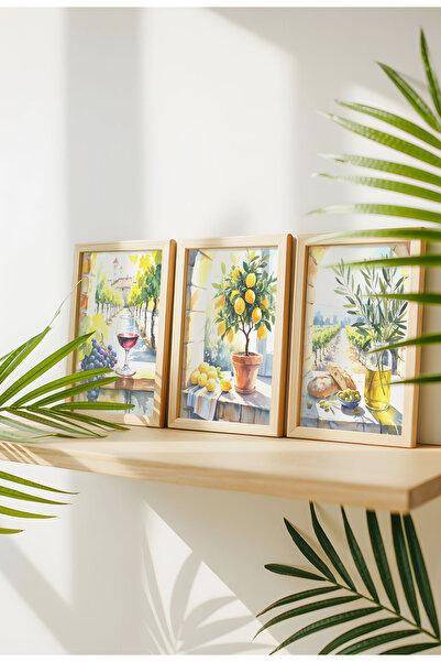 21mxm Neînrămat - Set de 3 postere cu natură moartă în bucătărie - Tablou pe ...