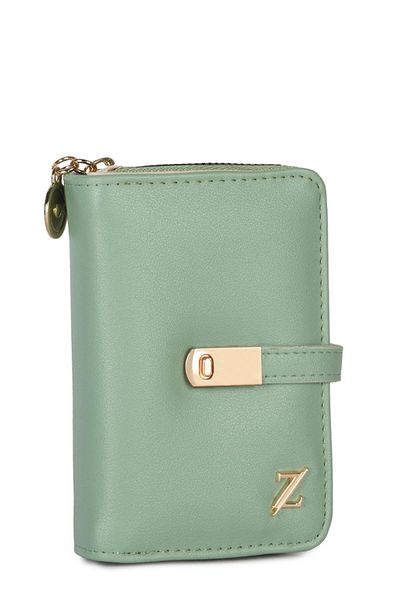 Zühre Zippered Water Green Mini Wallet Zc025