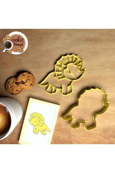 CookieKonsept مجموعة قوالب استحمام الطفل على شكل ديناصور # 6 – متوافق مع الكوكيز والعجين والطين