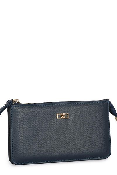 Zühre Navy Blue Wallet with Bracelet Detail Zc021