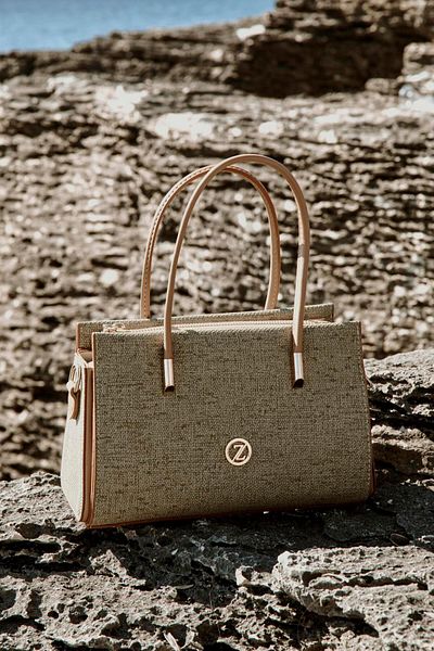 Zühre Green Hand and Shoulder Bag with Buckle Detail Z0027