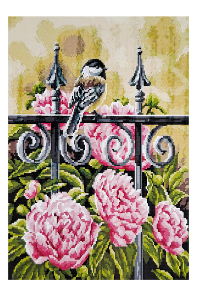 ElkaHobi Goblen Etamin İşleme Seti 40x50 cm Serçe Deseni