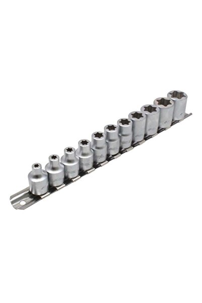 GLOBAL TOOLS SET CAPETE DE CHEI TUBULARE TIP TORX 3/8 E6-E20 11 PIESE