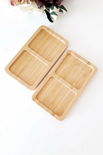 Kiesa Bamboo 2-Compartment Oil Pot Stand, Oil Pot Stand, Sauce Pot Stand