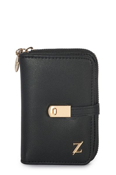 Zühre Zippered Black Mini Wallet Zc025