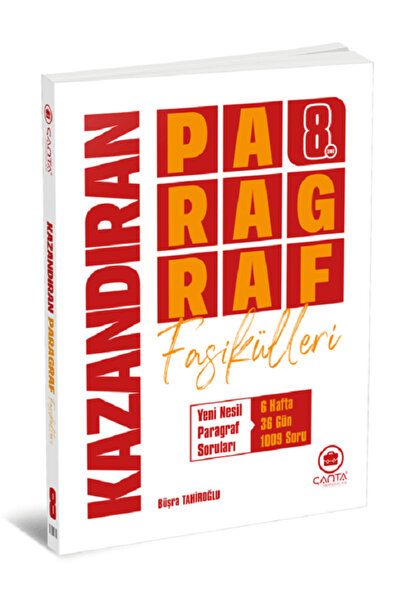 Çanta Yayınları 8. Sınıf Kazandıran Paragraf Fasikülleri / Büşra Tahiroğlu / Çanta Yayınları / 9786256137301
