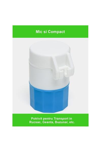 GABIANO Multifunctional Pill Box, 4-in-1, Compact, ABS, Stainless Steel Blade